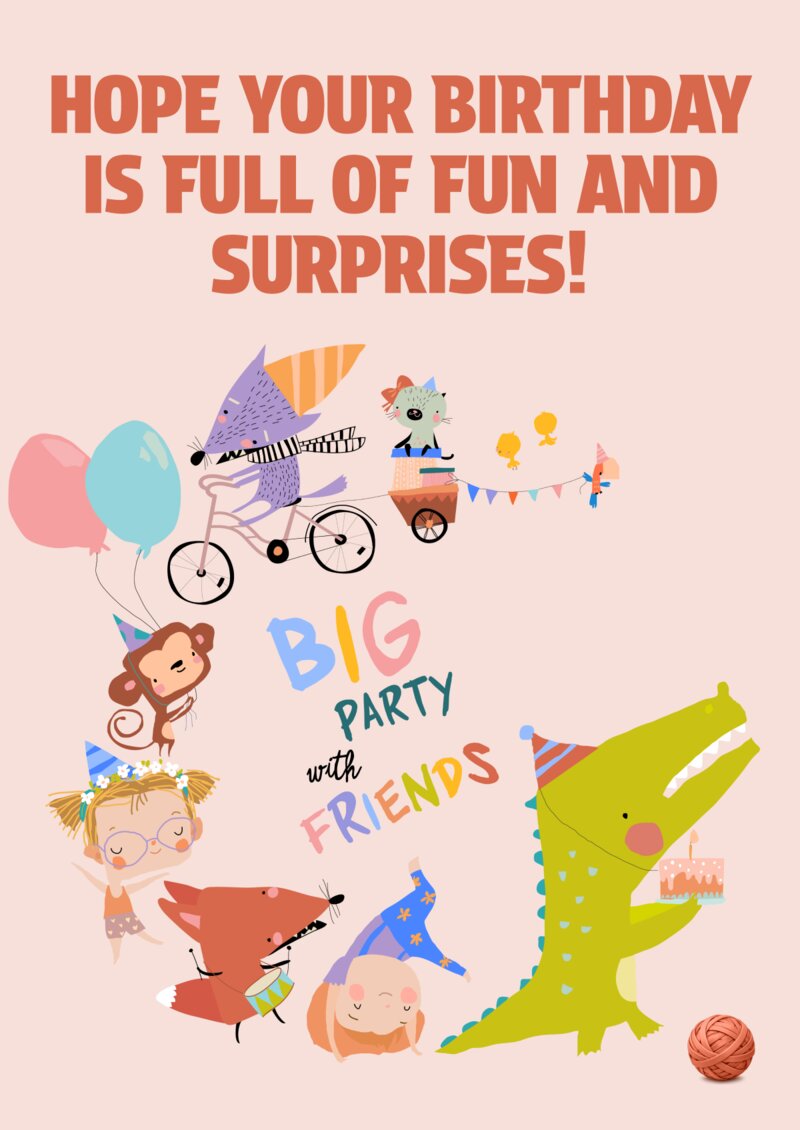 Kids birthday card